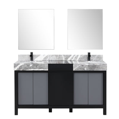 Zilara 60" Black and Grey Double Vanity Bathroom Vanity - Shop at Home Craft Studio - 4