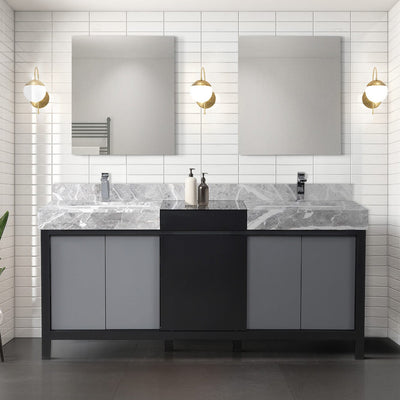 Zilara 72" Black and Grey Double Vanity Bathroom Vanity - Shop at Home Craft Studio - 9
