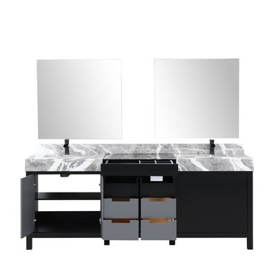 Zilara 84" Black and Grey Double Vanity Bathroom Vanity - Shop at Home Craft Studio - 8