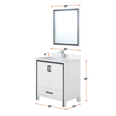 Ziva 30" x 22" Single Bath Vanity Bathroom Vanity - Shop at Home Craft Studio - 3