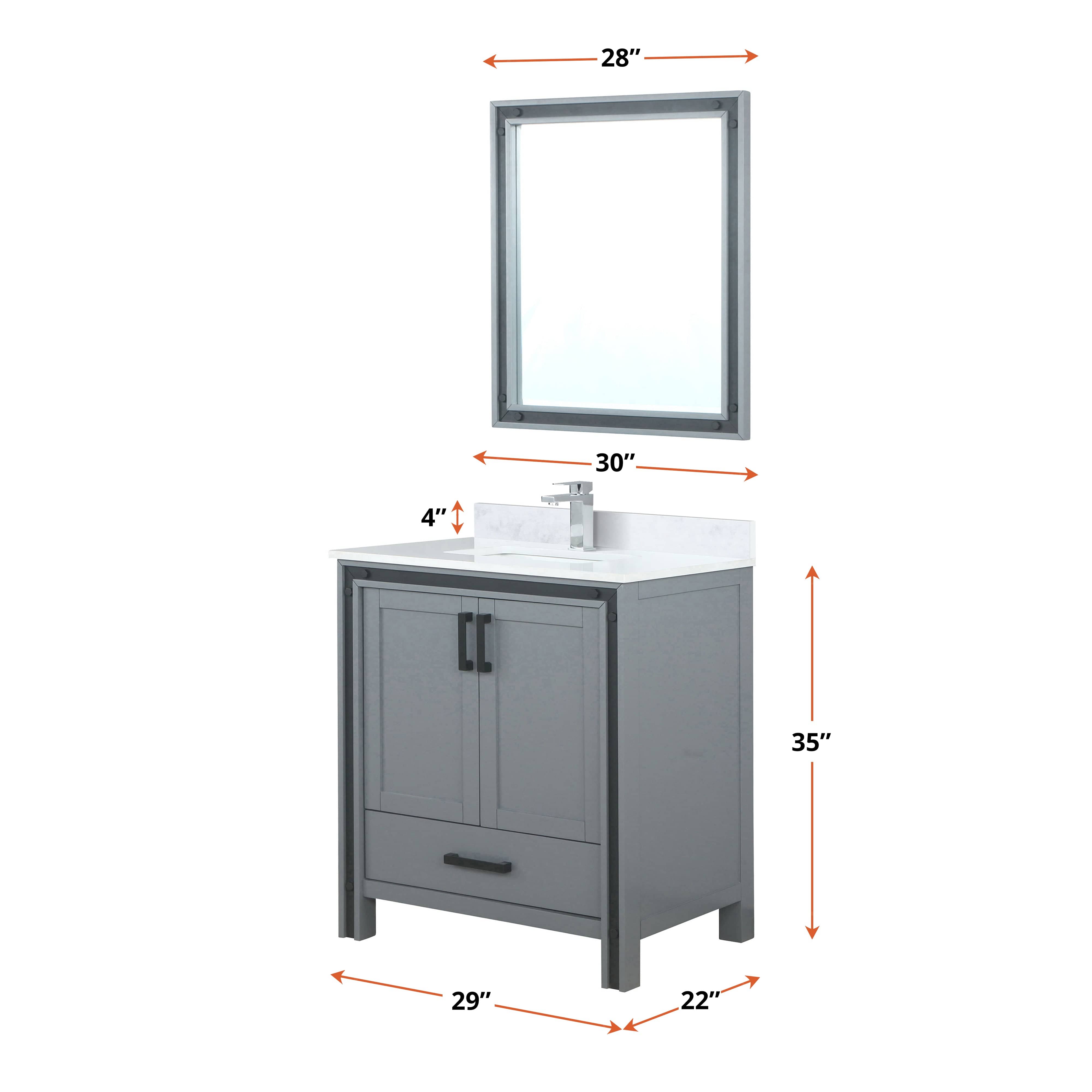 Ziva 30" x 22" Single Bath Vanity Bathroom Vanity - Shop at Home Craft Studio - 11