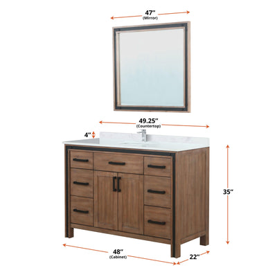 Ziva 48" x 22" Single Bath Vanity Bathroom Vanity - Shop at Home Craft Studio - 15