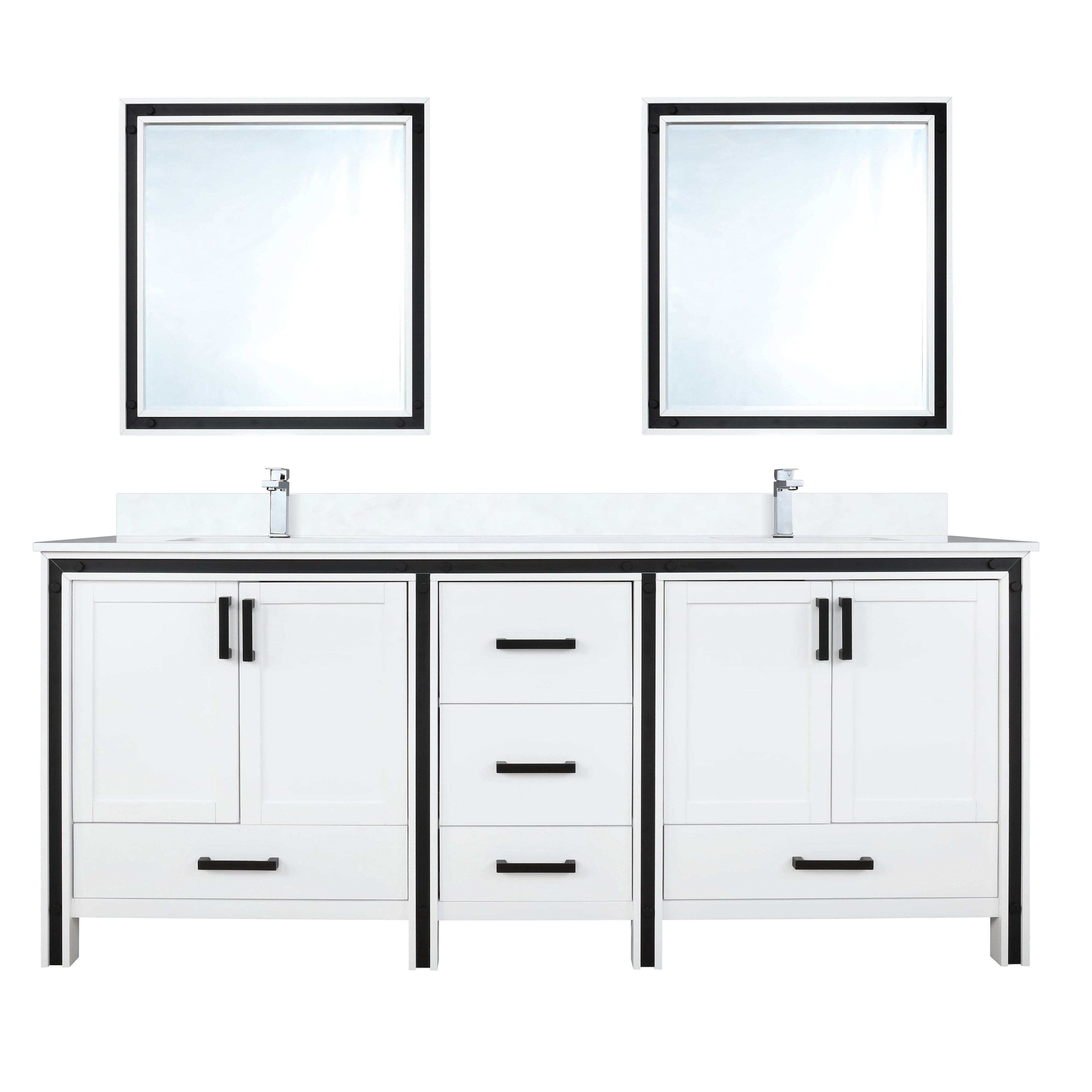 Ziva 72" x 22" Double Bath Vanity Bathroom Vanity - Shop at Home Craft Studio - 4