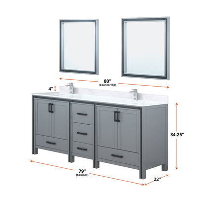 Ziva 80" x 22" Double Bath Vanity Bathroom Vanity - Shop at Home Craft Studio - 14