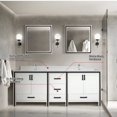 Ziva 84" x 22" Double Bath Vanity Bathroom Vanity - Shop at Home Craft Studio - 16