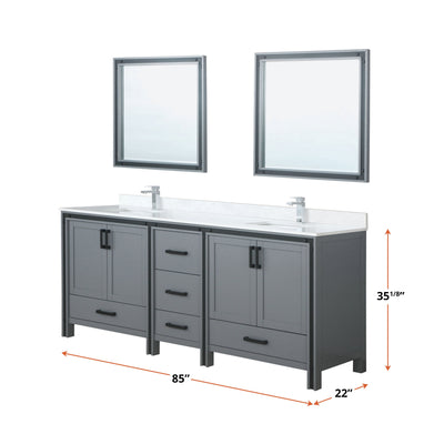 Ziva 84" x 22" Double Bath Vanity Bathroom Vanity - Shop at Home Craft Studio - 4
