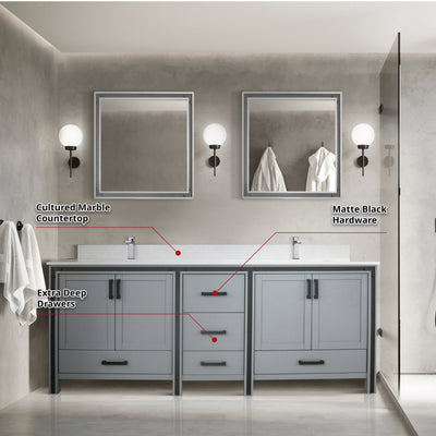 Ziva 84" x 22" Double Bath Vanity Bathroom Vanity - Shop at Home Craft Studio - 7
