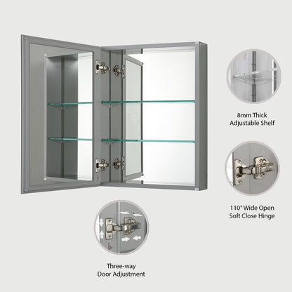 Aluminum Medicine Cabinet with Mirror – MC8 2026