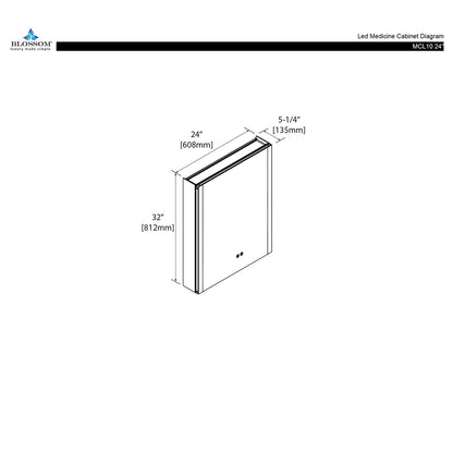 Capella – 24 Inch LED Medicine Cabinet