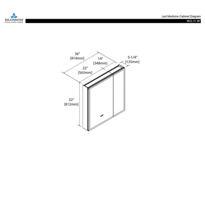 Capella – 36 Inch LED Medicine Cabinet