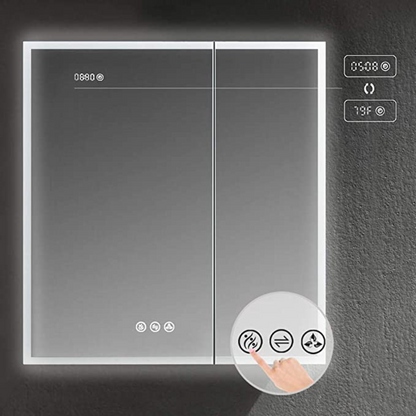 Sirius – 30 Inches LED Medicine Cabinet with Clock