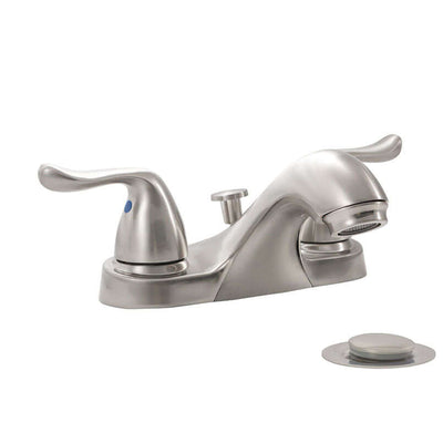 2 HANDLE BATHROOM FAUCET 4201-405 BRUSH NICKEL Kitchen & Bathroom Faucets - Shop at Home Craft Studio - 1