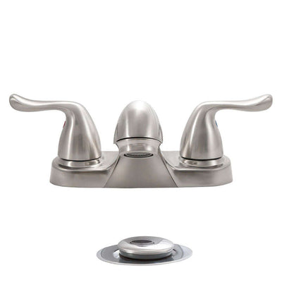 2 HANDLE BATHROOM FAUCET 4201-405 BRUSH NICKEL Kitchen & Bathroom Faucets - Shop at Home Craft Studio - 2
