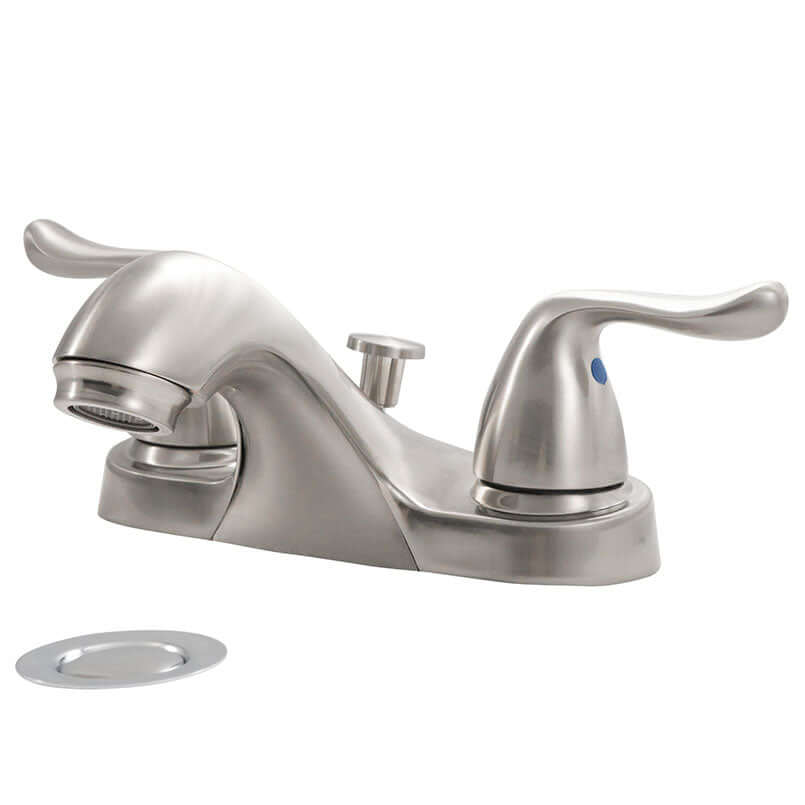 2 HANDLE BATHROOM FAUCET 4201-405 BRUSH NICKEL Kitchen & Bathroom Faucets - Shop at Home Craft Studio - 4