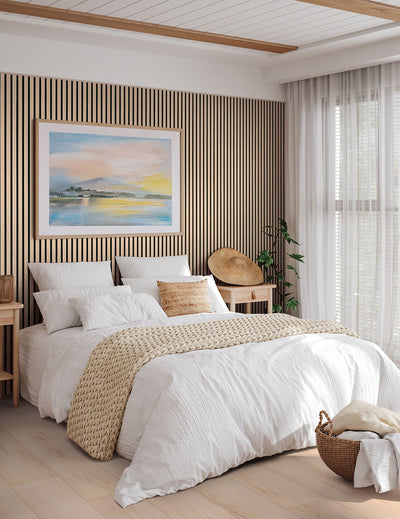 ACOUSTIC WOOD SLAT PANEL BLONDE 9.5X94.5 Acoustic Wood Slat - Shop at Home Craft Studio - 8