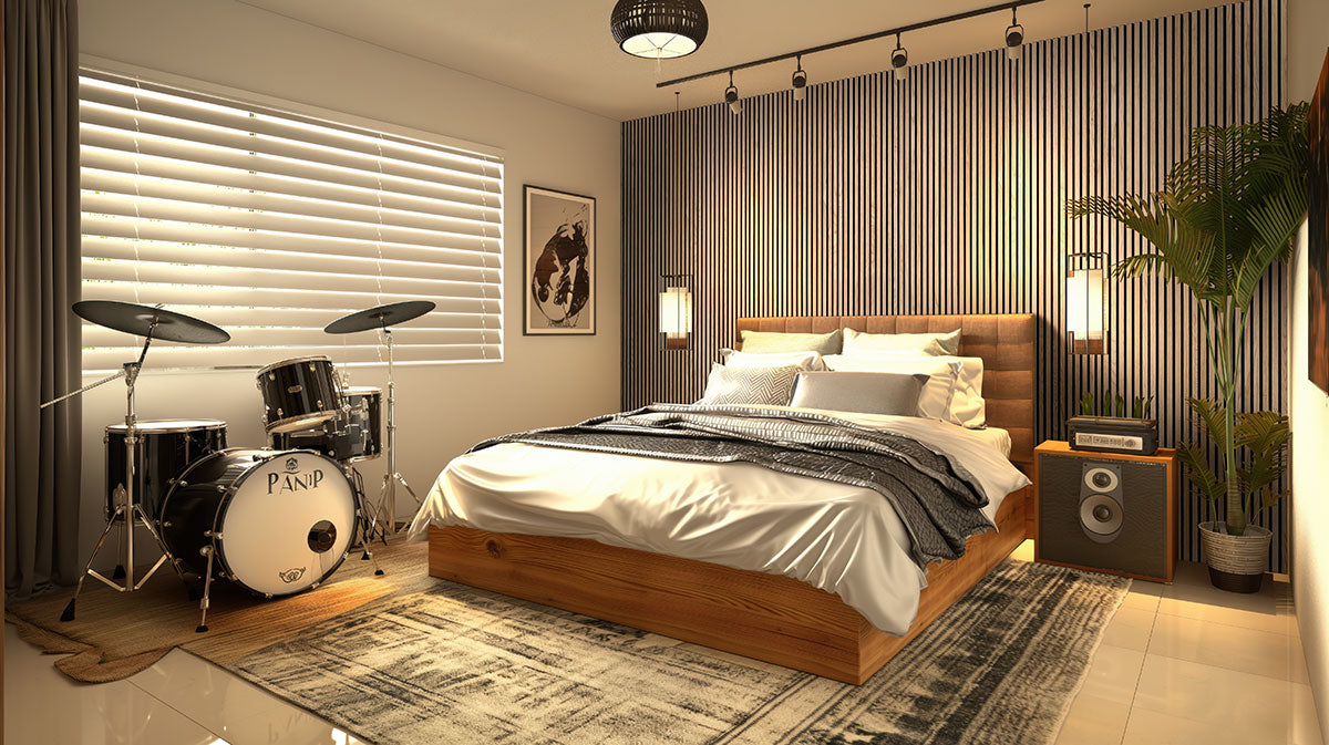 ACOUSTIC WOOD SLAT PANEL NATURAL 9.5X120 Acoustic Wood Slat - Shop at Home Craft Studio - 23
