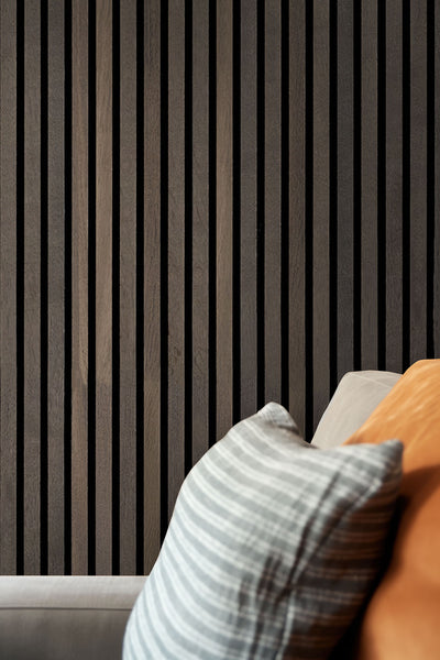 ACOUSTIC WOOD SLAT PANEL UMBER 9.5X120 Acoustic Wood Slat - Shop at Home Craft Studio - 15