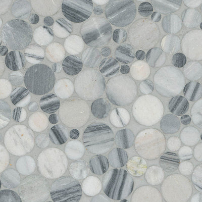 ALASKA GRAY PEBBLES MESH BACKED Mosaic, Floor or Wall Tile - Shop at Home Craft Studio - 1