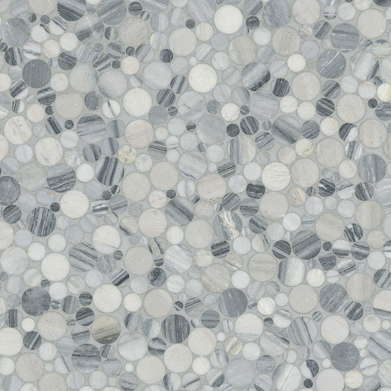 ALASKA GRAY PEBBLES MESH BACKED Mosaic, Floor or Wall Tile - Shop at Home Craft Studio - 3