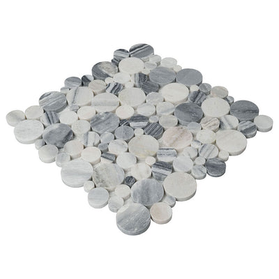 ALASKA GRAY PEBBLES MESH BACKED Mosaic, Floor or Wall Tile - Shop at Home Craft Studio - 5