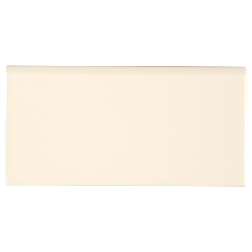 ALMOND GLOSSY 3X6 BULLNOSE Bullnose - Shop at Home Craft Studio - 1