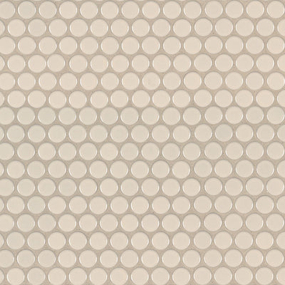 ALMOND GLOSSY PENNY ROUND MOSAIC Mosaic - Shop at Home Craft Studio - 1