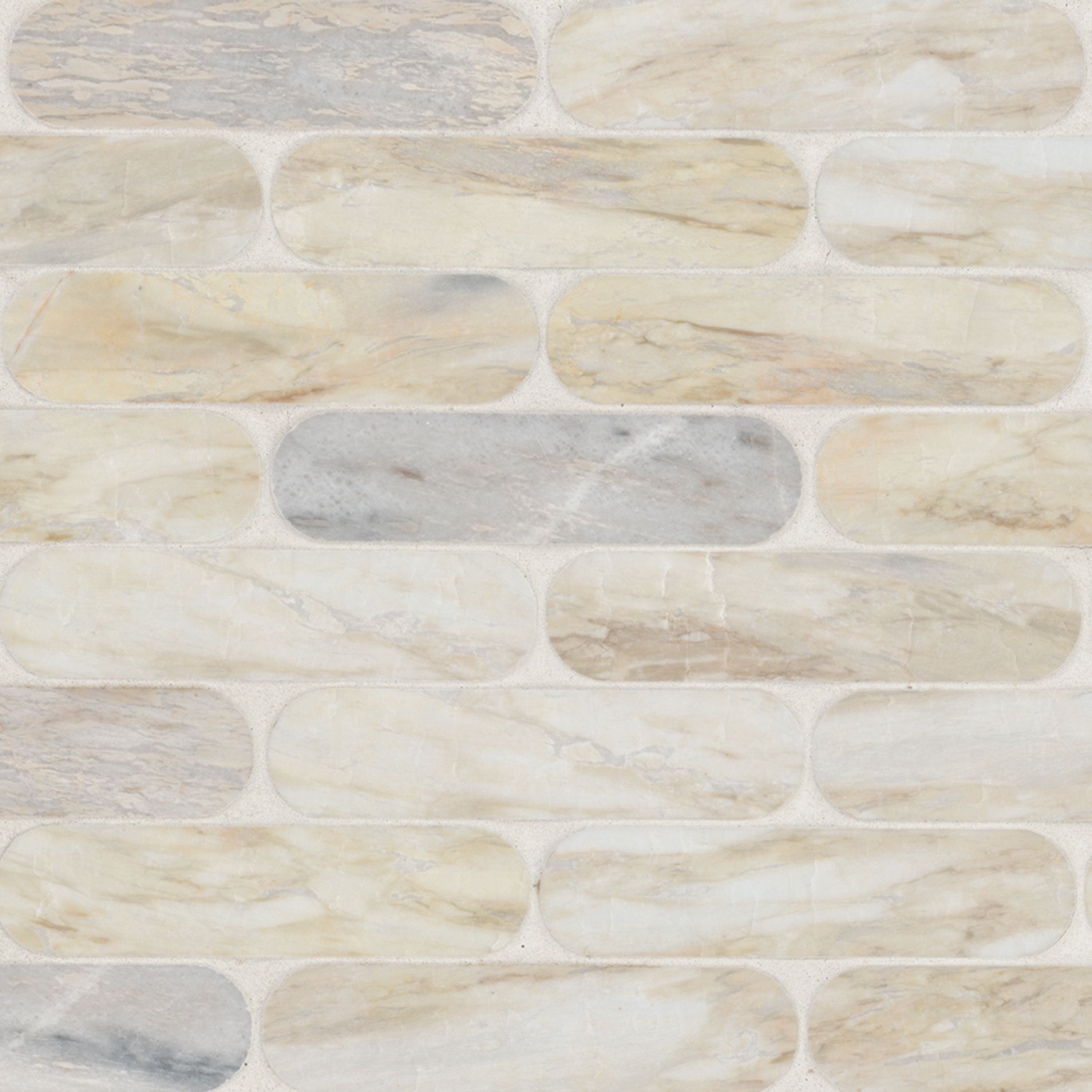 ANGORA ELLIPSE POLIHSED Floor or Wall Tile, Mosaic - Shop at Home Craft Studio - 1