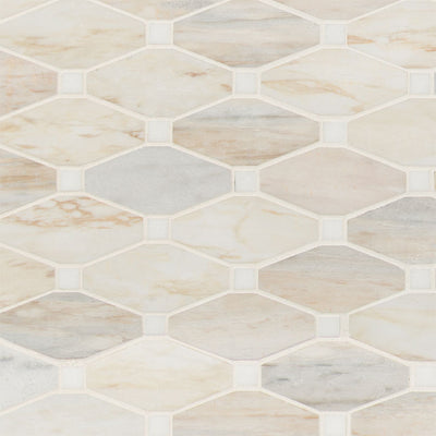 ANGORA ELONGATED OCTAGON Floor or Wall Tile, Mosaic - Shop at Home Craft Studio - 1