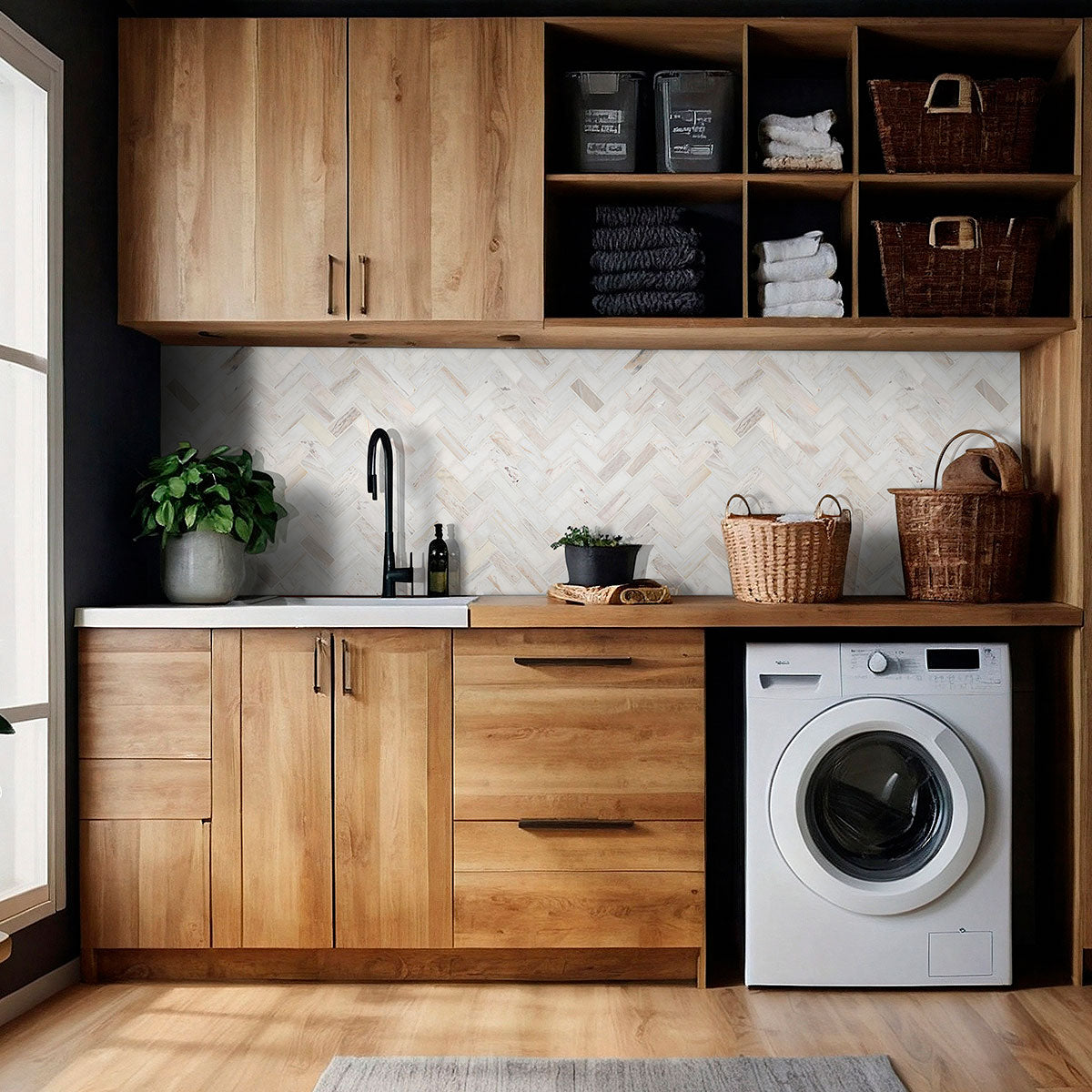 ANGORA HERRINGBONE Floor or Wall Tile - Shop at Home Craft Studio - 5