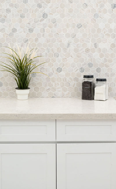 ANGORA HEXAGON POLISHED Mosaic, Wall Tile, Floor or Wall Tile - Shop at Home Craft Studio - 7