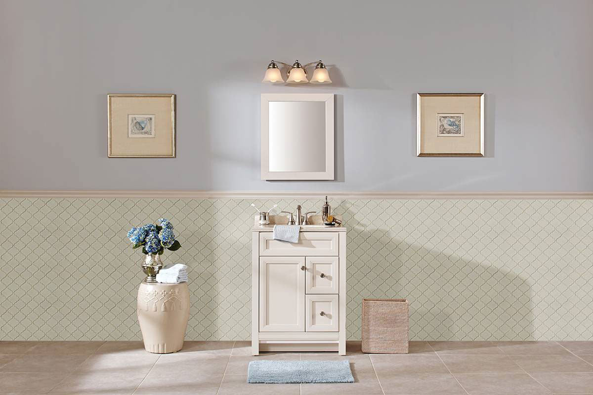 ANTIQUE WHITE ARABESQUE Backsplash & Wall Tile - Shop at Home Craft Studio - 4