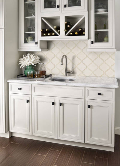ANTIQUE WHITE ARABESQUE Backsplash & Wall Tile - Shop at Home Craft Studio - 5