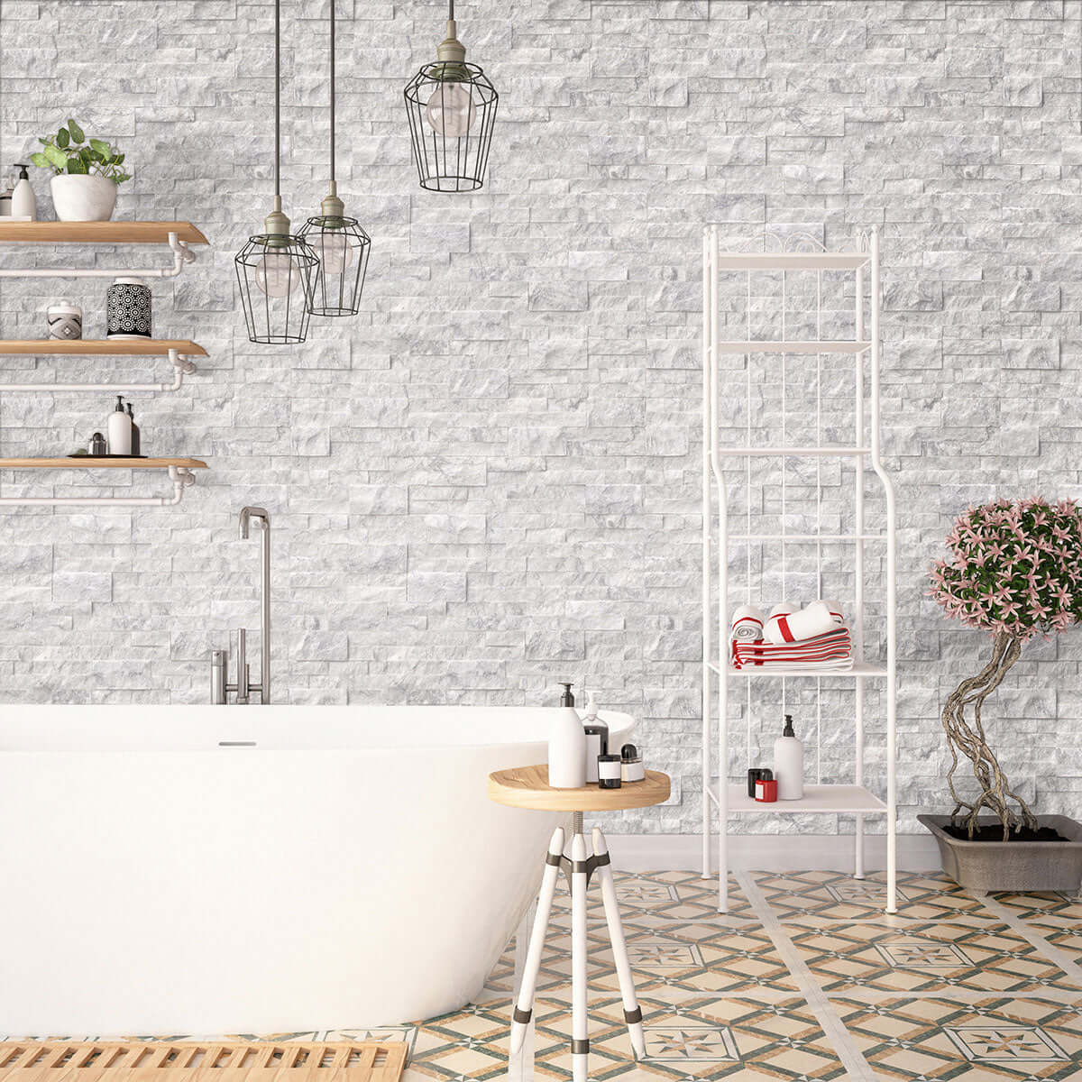ARABESCATO CARRARA SPLITFACE 6x24 PANEL Wall Tile - Shop at Home Craft Studio - 4