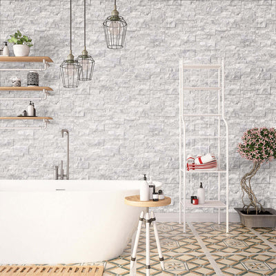 ARABESCATO CARRARA SPLITFACE LEDGER CORNER Wall Tile - Shop at Home Craft Studio - 4