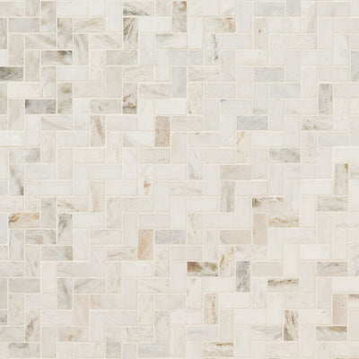 ARABESCATO VENATO WHITE 1X2 HERRINGBONE HONED Mosaic, Wall Tile - Shop at Home Craft Studio - 3