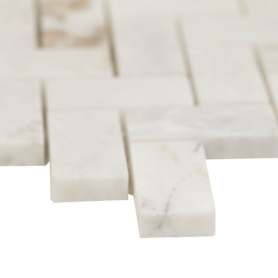 ARABESCATO VENATO WHITE 1X2 HERRINGBONE HONED Mosaic, Wall Tile - Shop at Home Craft Studio - 4
