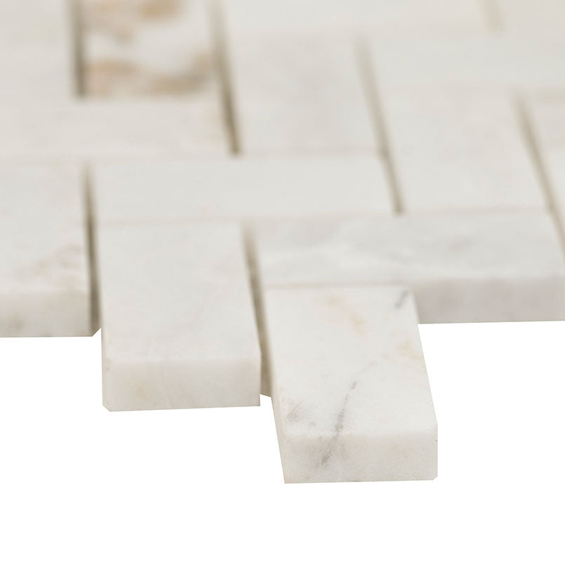 ARABESCATO VENATO WHITE 1X2 HERRINGBONE HONED Mosaic, Wall Tile - Shop at Home Craft Studio - 4