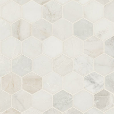 ARABESCATO VENATO WHITE  2" HEXAGON HONED Mosaic, Floor or Wall Tile - Shop at Home Craft Studio - 1
