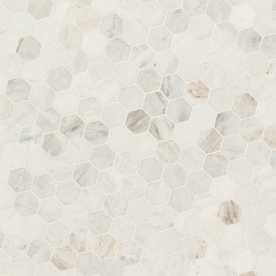 ARABESCATO VENATO WHITE  2" HEXAGON HONED Mosaic, Floor or Wall Tile - Shop at Home Craft Studio - 2