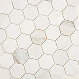 ARABESCATO VENATO WHITE  2" HEXAGON HONED Mosaic, Floor or Wall Tile - Shop at Home Craft Studio - 5