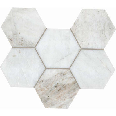 ARABESCATO VENATO WHITE 5" HEXAGON Floor or Wall Tile, Mosaic - Shop at Home Craft Studio - 2