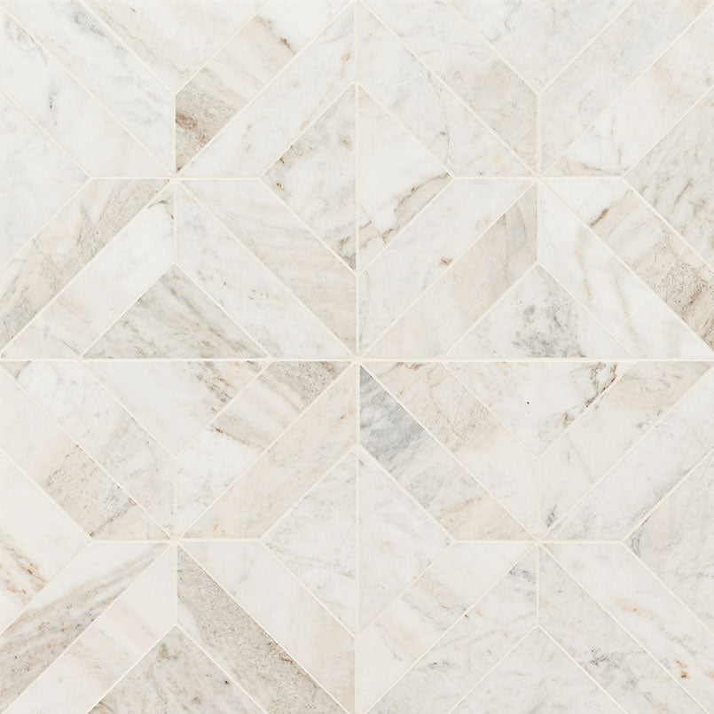 ARABESCATO VENATO WHITE ARGYLE PATTERN Floor or Wall Tile, Mosaic - Shop at Home Craft Studio - 4
