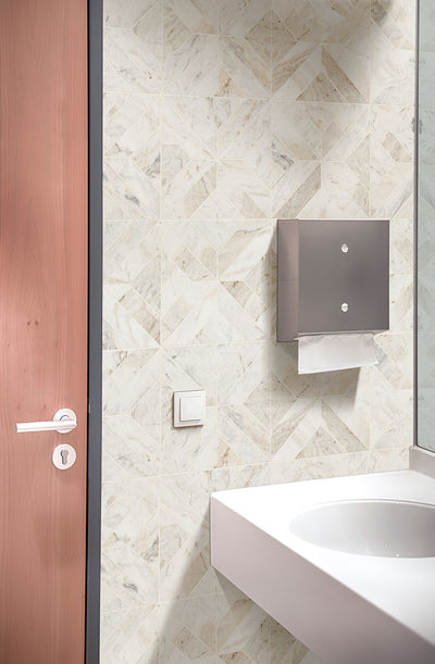 ARABESCATO VENATO WHITE ARGYLE PATTERN Floor or Wall Tile, Mosaic - Shop at Home Craft Studio - 15