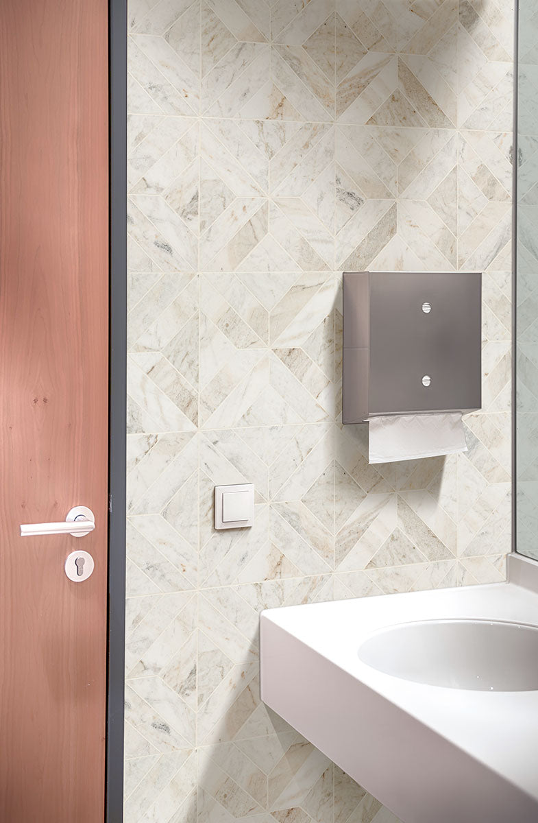 ARABESCATO VENATO WHITE ARGYLE PATTERN Floor or Wall Tile, Mosaic - Shop at Home Craft Studio - 15