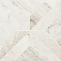 ARABESCATO VENATO WHITE ARGYLE PATTERN Floor or Wall Tile, Mosaic - Shop at Home Craft Studio - 18