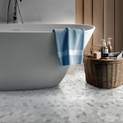 ARABESCATO VENATO WHITE CUBE HONED Mosaic, Floor or Wall Tile - Shop at Home Craft Studio - 5
