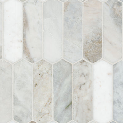 ARABESCATO VENATO WHITE PICKET HONED Mosaic, Floor or Wall Tile - Shop at Home Craft Studio - 1