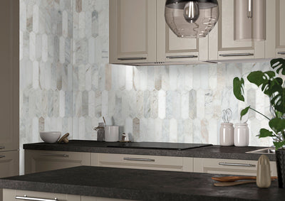 ARABESCATO VENATO WHITE PICKET HONED Mosaic, Floor or Wall Tile - Shop at Home Craft Studio - 9