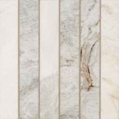ARABESCATO VENATO WHITE STACK HONED 2X12 Mosaic, Floor or Wall Tile - Shop at Home Craft Studio - 1