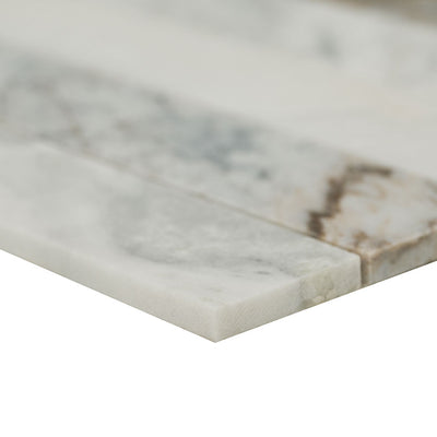 ARABESCATO VENATO WHITE STACK HONED 2X12 Mosaic, Floor or Wall Tile - Shop at Home Craft Studio - 4